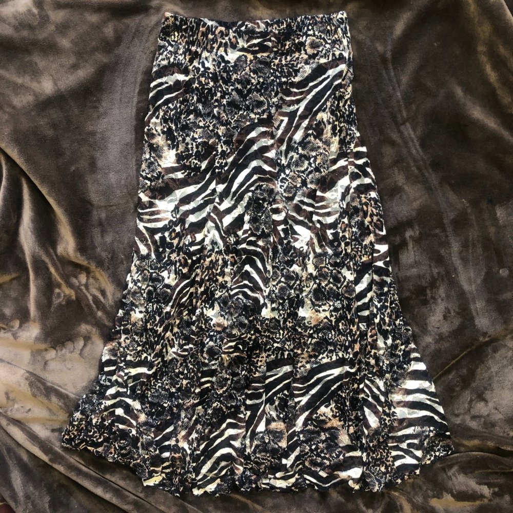 ANIMAL PRINTED CHICOS ANKLE/MAXI SKIRT